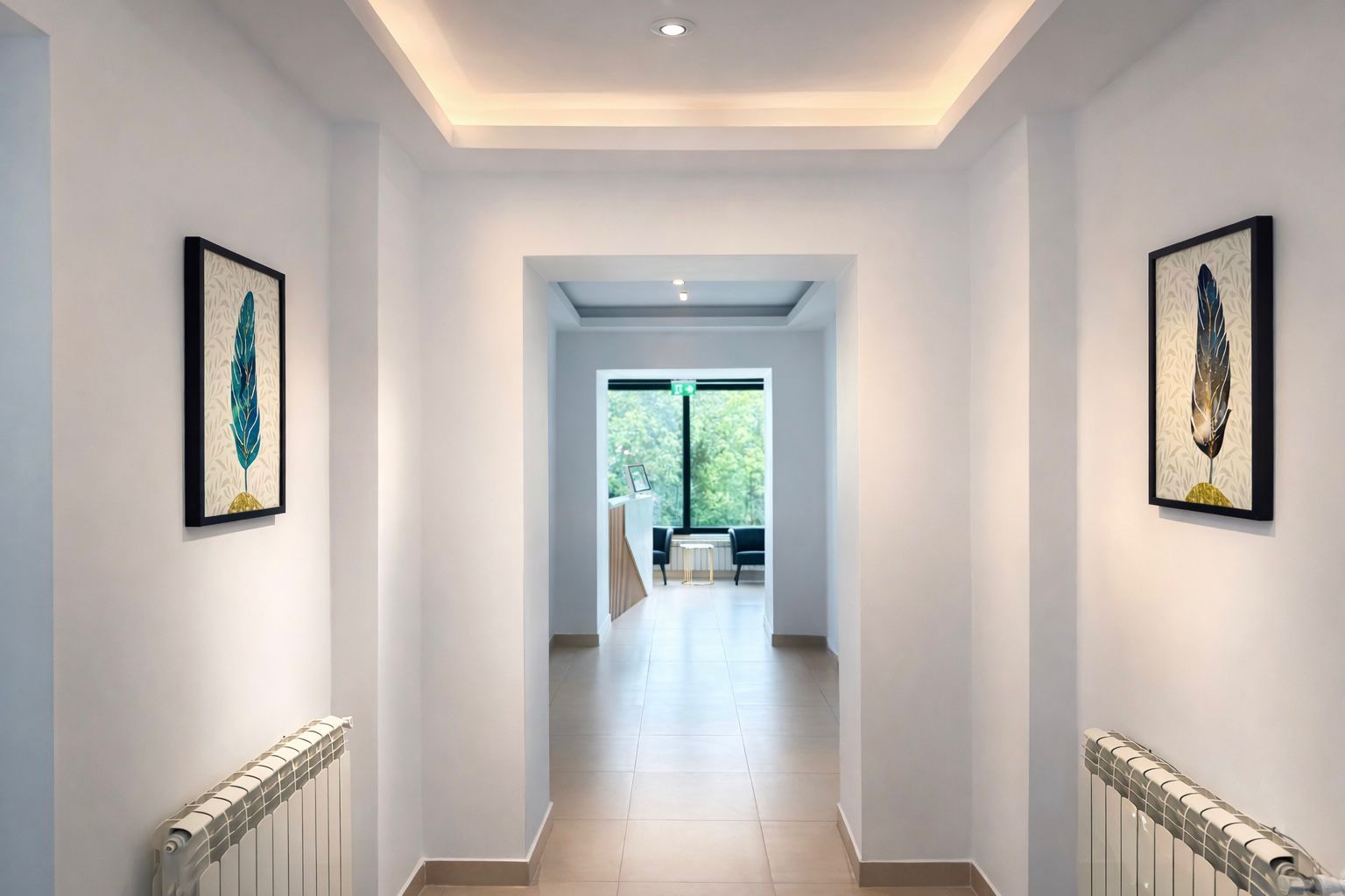 Interior Clinică Medicală TrifMed Fălticeni — hol modern și primitor